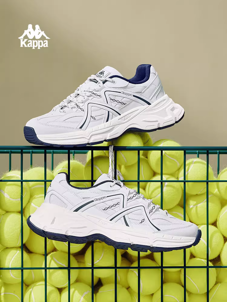 Giày thể thao nữ Kappa 2025 kiểu mới mùa đông, giày bố retro đế dày tăng chiều cao, giày thường ngày phổ biến