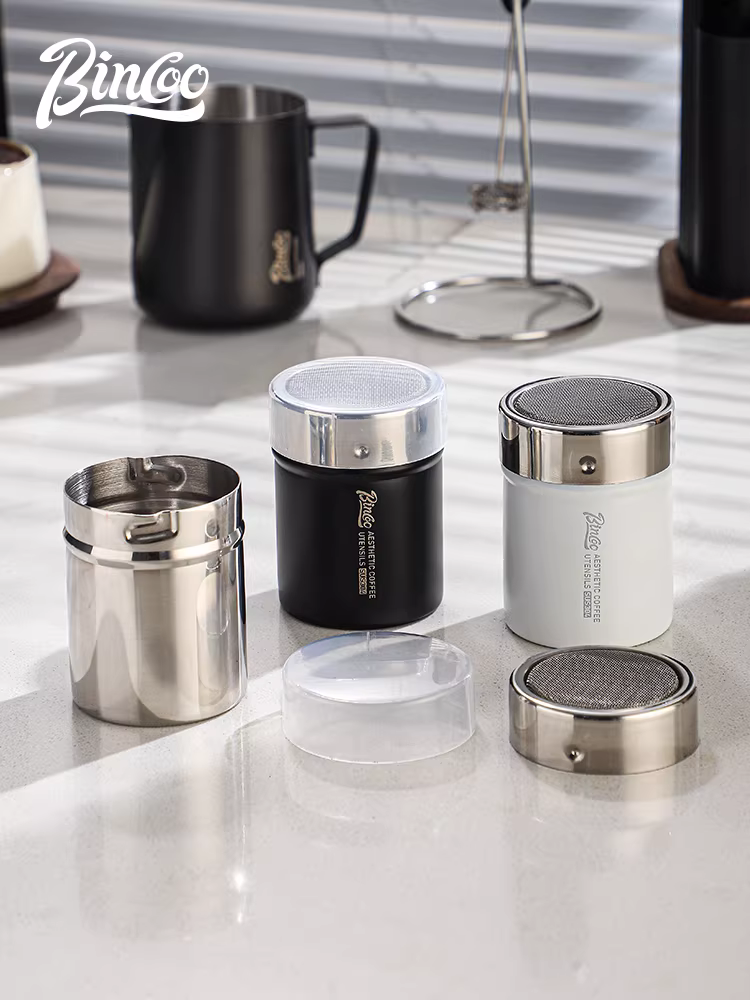 Dụng cụ tạo hình cà phê Ý Bincoo bằng thép không gỉ 304, dụng cụ làm latte art, khuôn tạo hình bột ca cao, matcha, đường trắng