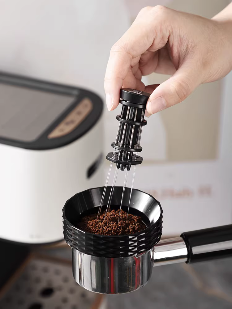 Kim phân phối cà phê Bincoo bằng thép không gỉ, dụng cụ khuấy cà phê, dụng cụ khuấy bột, kim phân phối, kiểu Ý