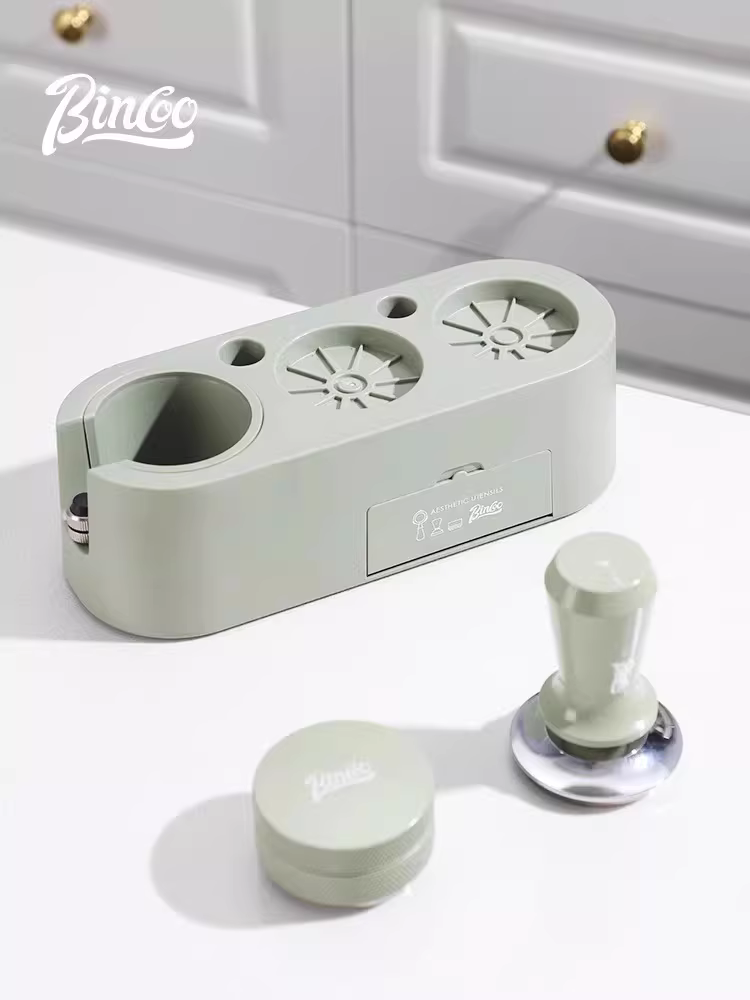 Bộ dụng cụ tamper Bincoo, dụng cụ phân phối cà phê espresso, búa tamper, dụng cụ đa năng 51/58, hộp đựng bã cà phê