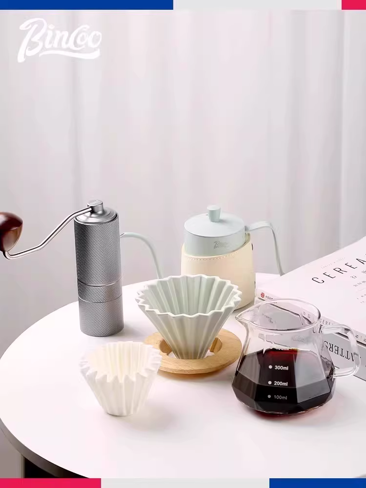 Bộ ấm pha cà phê thủ công Bincoo, máy xay cà phê cầm tay, ấm chia sẻ tại nhà, cốc lọc, máy xay nhỏ, cốc đựng trứng