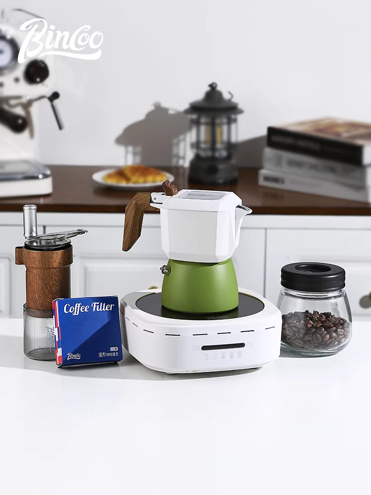 Bộ pha cà phê Moka Pot kiểu Ý BinCoo Bird Double Valve, máy pha cà phê thủ công nhỏ gọn dùng tại nhà