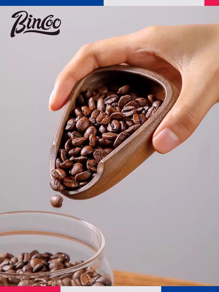 Khay cân cà phê Bincoo bằng gỗ nguyên khối, khay pha cà phê espresso thủ công, khay đựng cà phê, khay pha trà, muỗng cân trà
