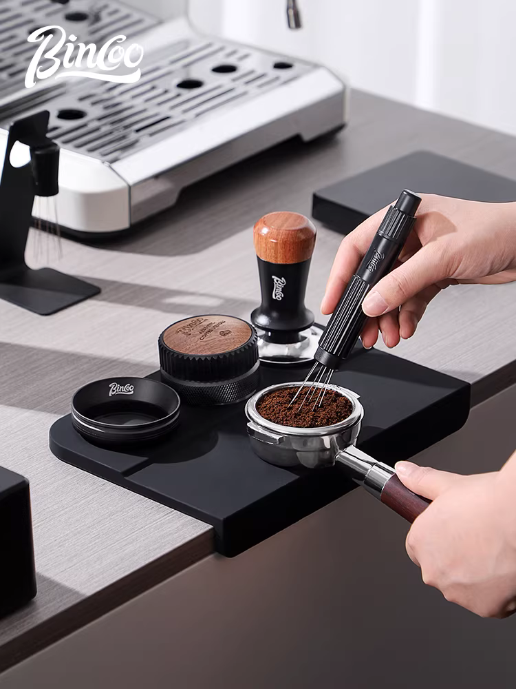 Tấm lót silicon đa năng Bincoo Corner Coffee, dụng cụ đầm bột cà phê, dụng cụ phân phối bột, tấm lót chống trượt đa chức năng
