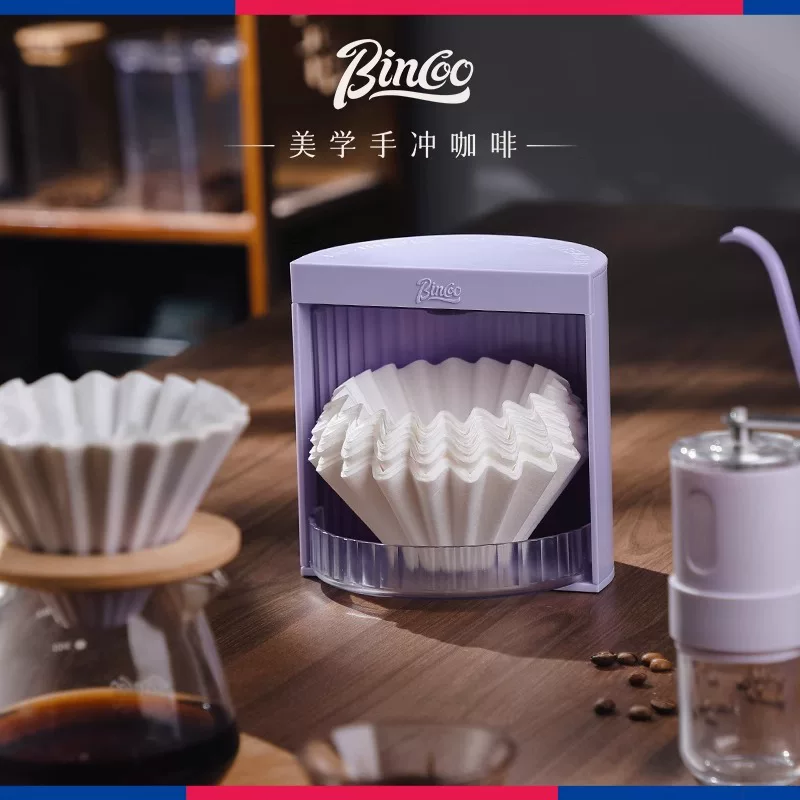 Hộp đựng giấy lọc cà phê thủ công Bincoo, phụ kiện gia dụng, hộp giấy lọc hình bát, hộp đựng bánh, hộp chống bụi 155/188