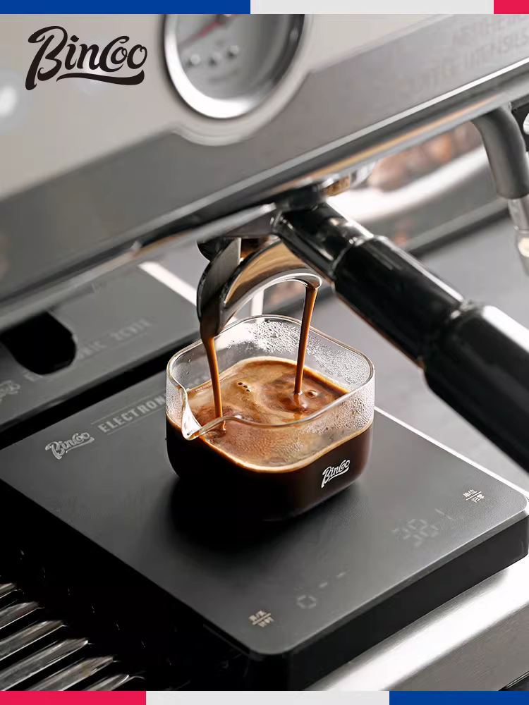 Cốc đong sữa cà phê Bincoo, cốc đong chất lỏng bằng thủy tinh, cốc đong có vạch chia, cốc thủy tinh, cốc ounce, cốc miệng nhỏ, cốc cà phê espresso