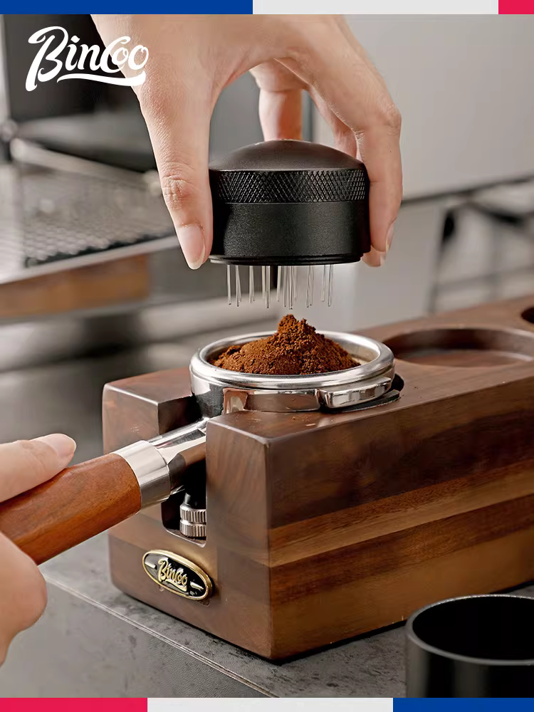 Kim phân phối cà phê Bincoo, loại quay, có thể điều chỉnh độ cao, dụng cụ phân phối dạng kim, phân tán đều bột rời và làm tan cục tụ.