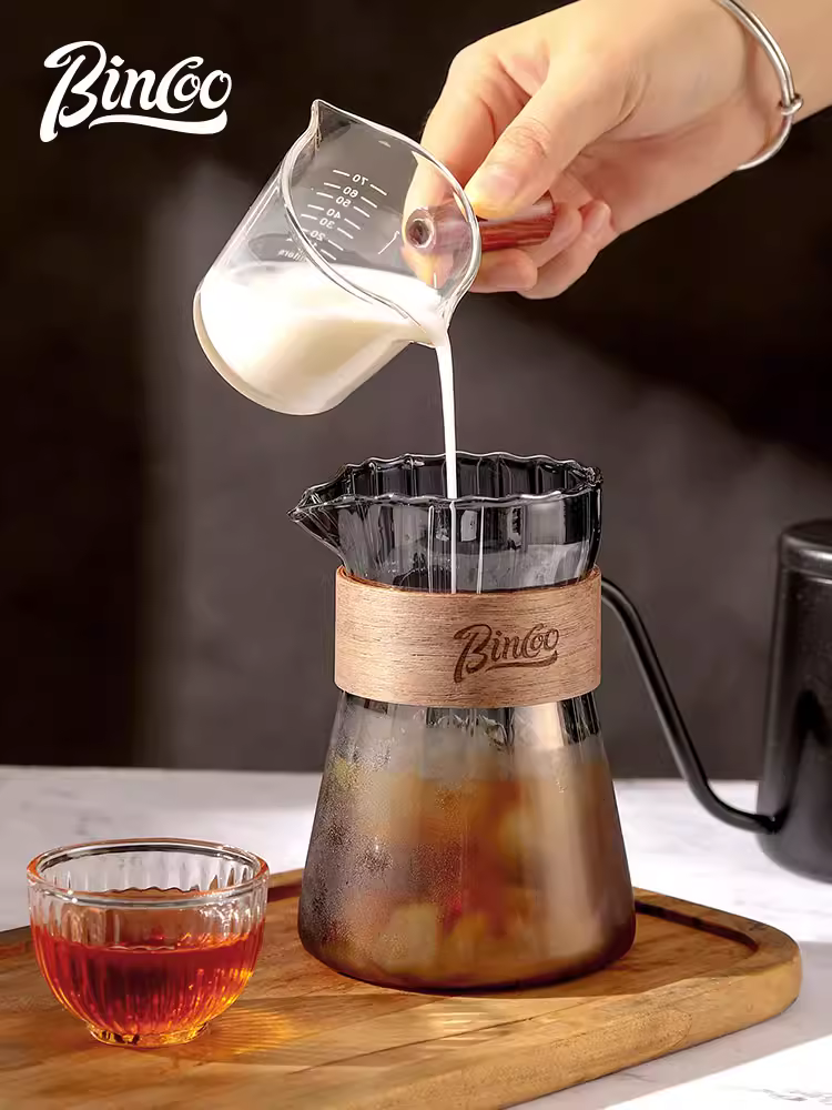 Bộ ấm pha cà phê sọc Bincoo, bộ ấm pha cà phê thủ công, ấm treo tai, ấm pha cà phê Nhật Bản, ấm pha cà phê lạnh