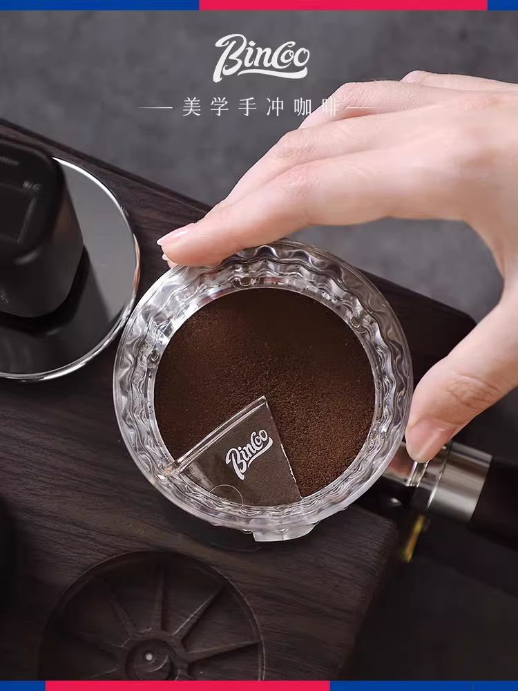 Bộ phân phối bột cà phê Bincoo kiểu Ý, vòng giữ bột đặc biệt 51/58mm, đa năng, từ tính, chống bắn bột