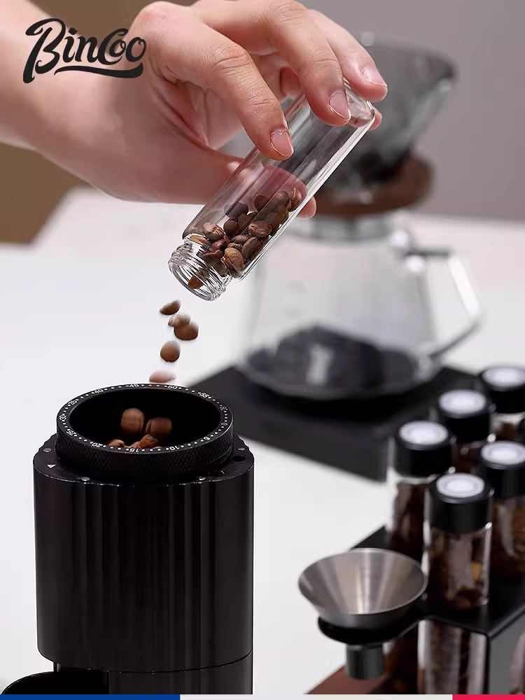 Giá để trưng bày cà phê hạt Bincoo, lọ đựng trong suốt có van xả một chiều, chai đựng di động, chai giữ mùi thơm