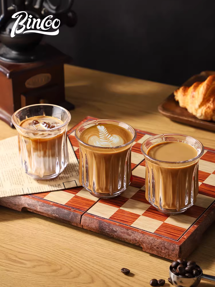 Cốc cà phê thủy tinh Bincoo cốc pha cà phê thủ công cốc nếm thử cổ điển Cốc cà phê bẩn Cốc trắng Úc cốc espresso