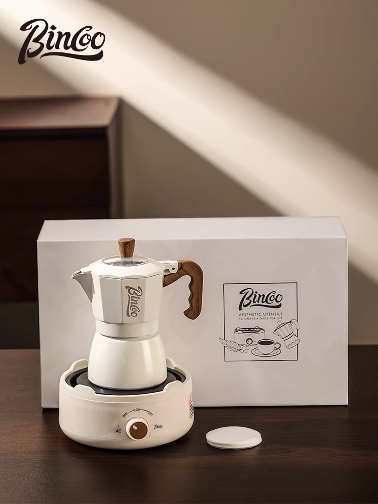 Bình pha cà phê moka Bincoo, dụng cụ pha cà phê nhỏ gia dụng, máy pha cà phê espresso thủ công, máy xay cà phê bằng tay, dụng cụ pha cà phê