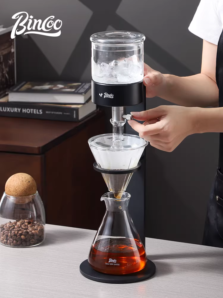 Bình pha cà phê đá Bincoo, kiểu pha cà phê thủ công, bình pha cà phê đá tại nhà, bình pha cà phê lạnh, bình pha cà phê đá bằng thủy tinh, dụng cụ pha cà phê đá