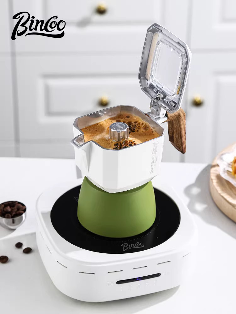 Bộ pha cà phê Moka Pot kiểu Ý BinCoo Bird Double Valve, máy pha cà phê thủ công nhỏ gọn dùng tại nhà