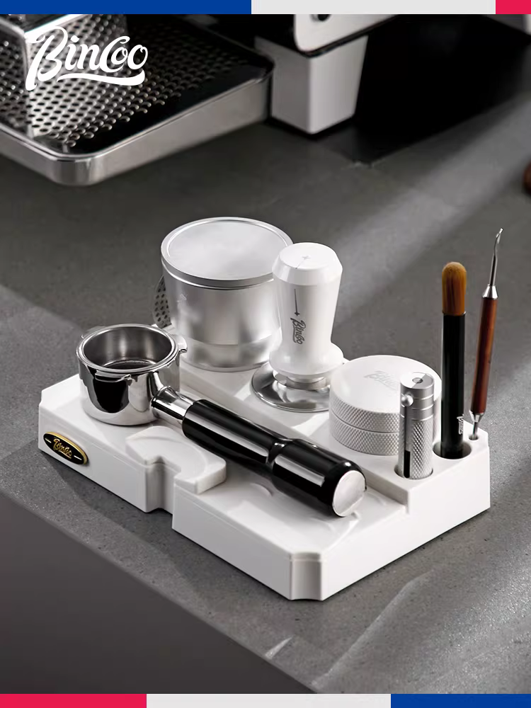 Bộ dụng cụ pha cà phê Bincoo: đế ép cà phê, dụng cụ ép cà phê đàn hồi, dụng cụ phân phối bột cà phê, giá đỡ dụng cụ pha cà phê 51/58mm