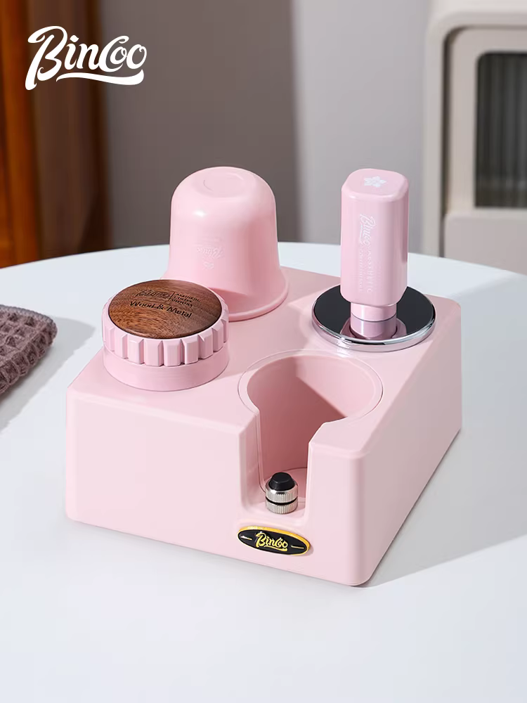 Bộ dụng cụ ép cà phê Bincoo màu hồng kiểu Ý, máy pha cà phê, phụ kiện đa năng 51/58mm