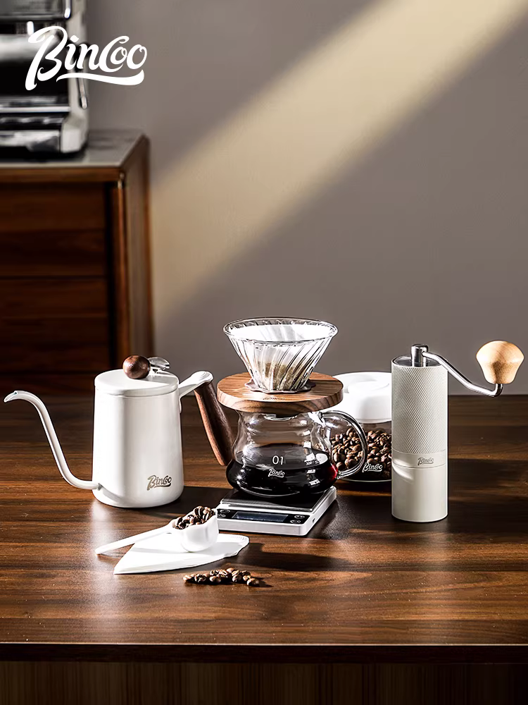 Bộ pha cà phê Bincoo Pour Over, bình chia sẻ V01, cốc lọc, bộ lọc chiết xuất, bình có vòi dài, dụng cụ pha cà phê