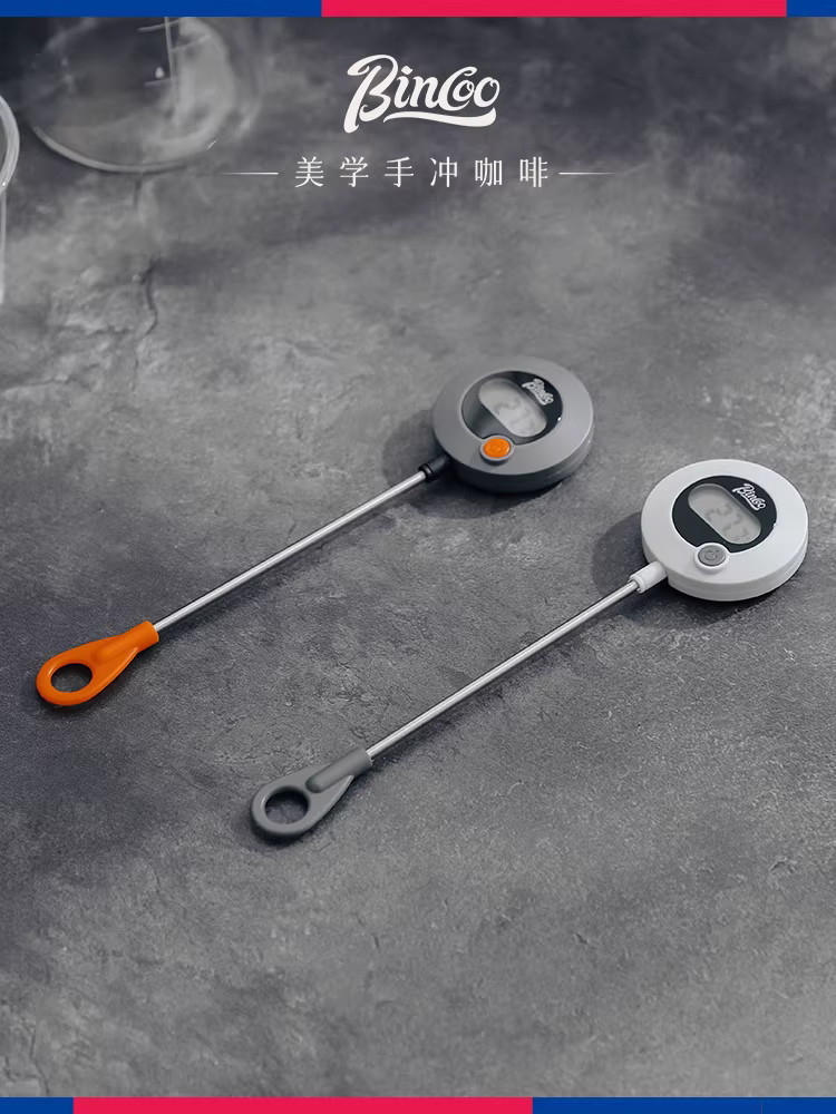 Nhiệt kế kỹ thuật số cà phê Bincoo, nhiệt kế cà phê pha thủ công, nhiệt kế espresso, loại đầu dò, màn hình kỹ thuật số, phụ kiện cà phê