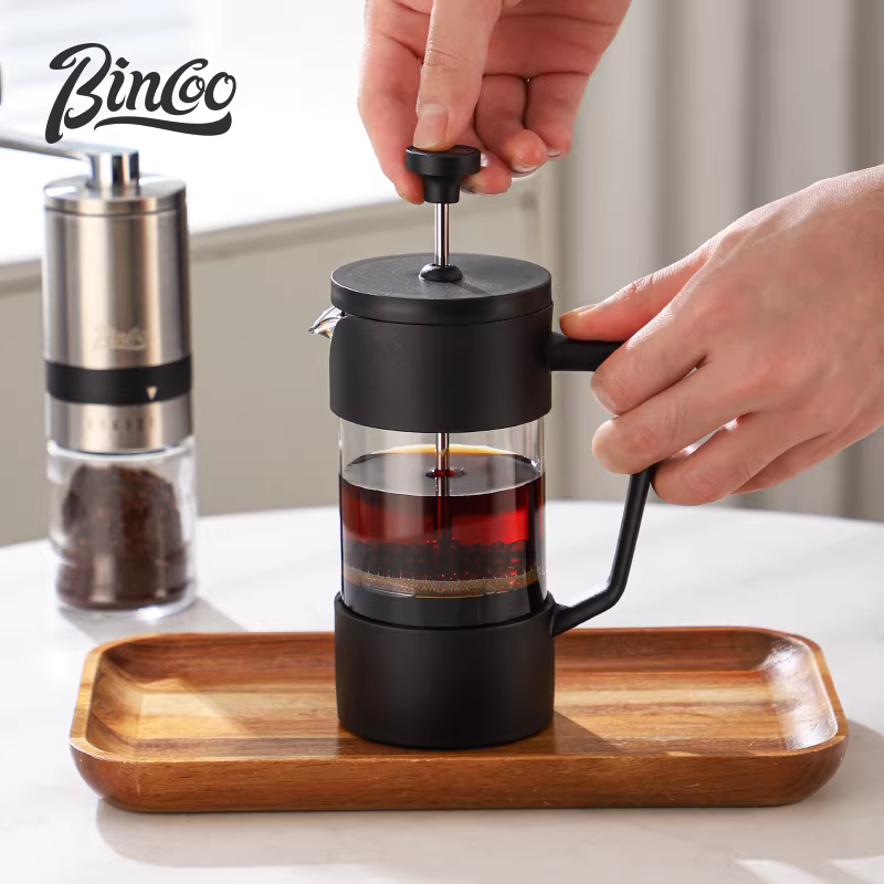 Bình pha cà phê kiểu Pháp Bincoo, máy đánh bọt sữa gia dụng, bình pha cà phê thủ công, bộ lọc, máy đánh bọt sữa
