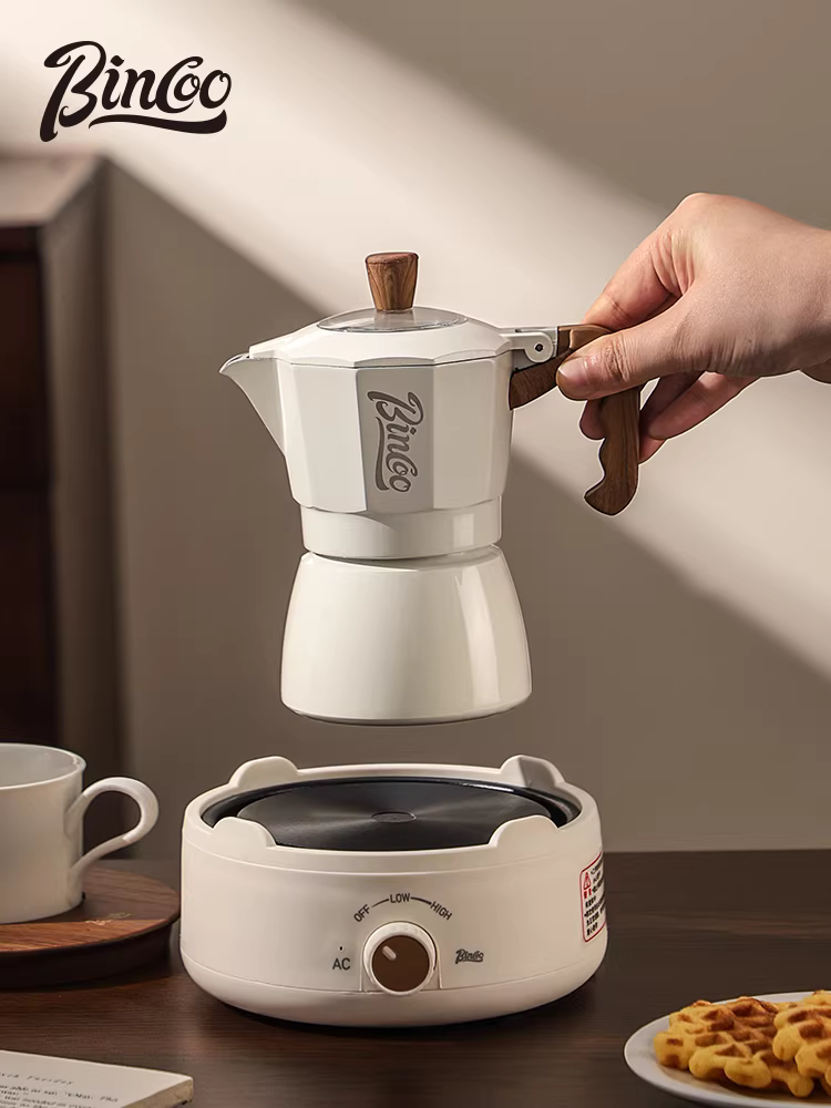 Bình pha cà phê moka Bincoo, dụng cụ pha cà phê nhỏ gia dụng, máy pha cà phê espresso thủ công, máy xay cà phê bằng tay, dụng cụ pha cà phê