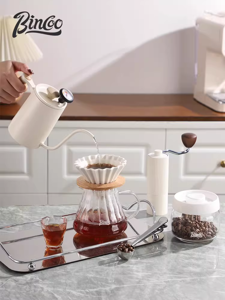 Bộ ấm pha cà phê thủ công Bincoo, máy pha cà phê xay tay, ấm chia sẻ, cốc lọc pha cà phê thủ công, bộ dụng cụ pha cà phê ngoài trời đầy đủ