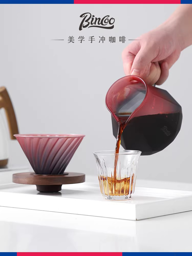 Bộ pha cà phê thủ công Bincoo Blackberry, gồm máy xay cà phê cầm tay, bộ lọc, cốc chia sẻ, ấm pha cà phê thủ công, bộ đầy đủ.