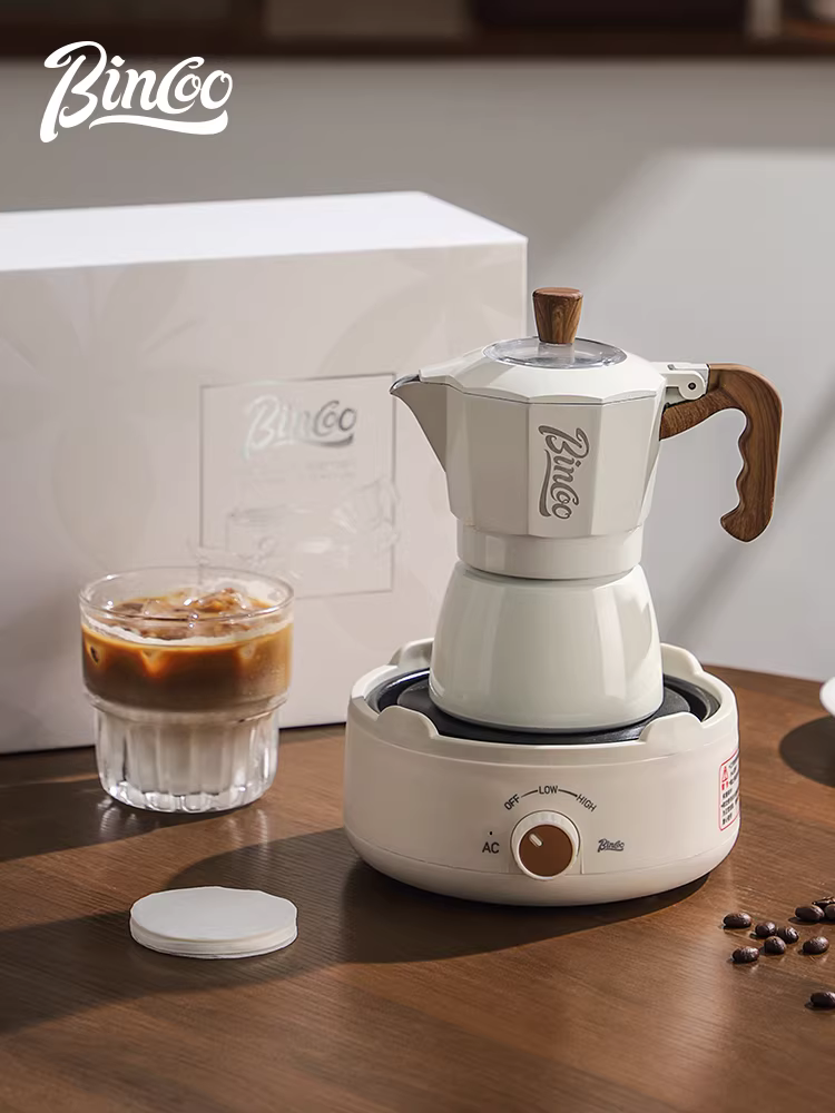 Bình pha cà phê moka Bincoo, dụng cụ pha cà phê nhỏ gia dụng, máy pha cà phê espresso thủ công, máy xay cà phê bằng tay, dụng cụ pha cà phê