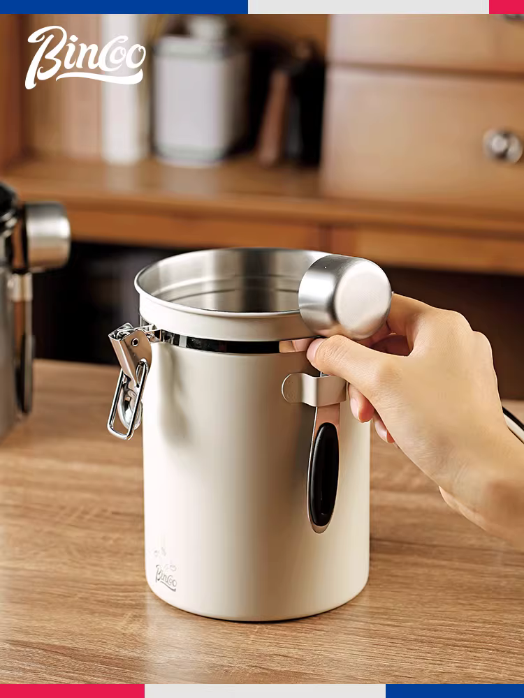 Hũ đựng cà phê Bincoo, hũ kín có van một chiều, hộp đựng bột cà phê, hũ đựng hạt cà phê, hũ bảo quản cà phê