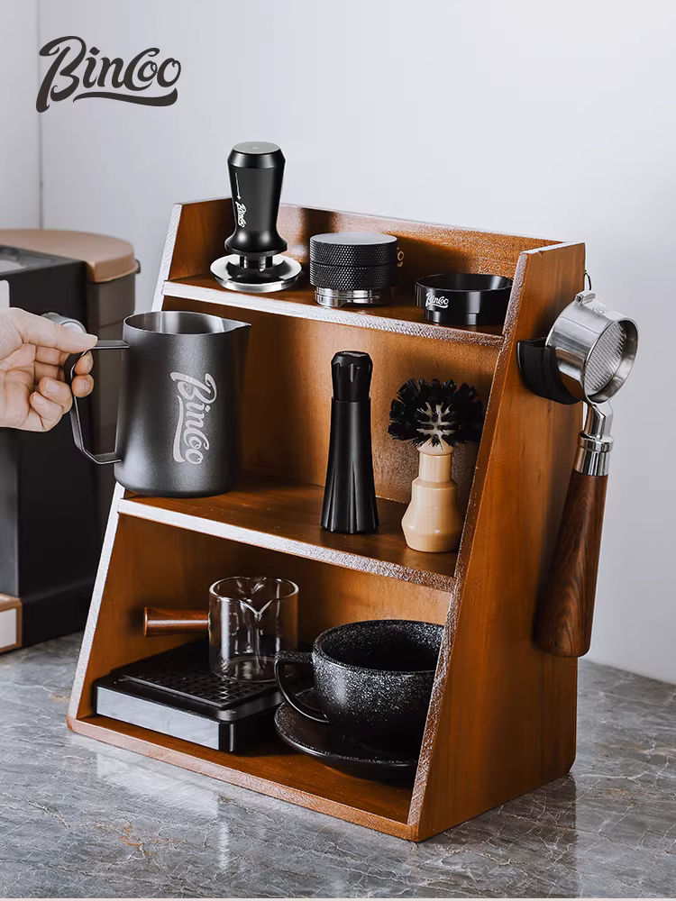 Tủ đựng đồ dùng pha cà phê Bincoo, giá để đồ gia dụng, giá để dụng cụ pha chế, giá để đồ, hộp đựng dụng cụ pha chế