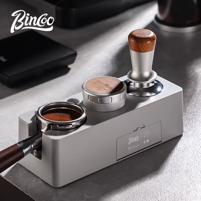 Dụng cụ nén cà phê Bincoo, lực nén không đổi, thép không gỉ, búa nén, máy pha cà phê espresso, dụng cụ nén đàn hồi 51/58mm