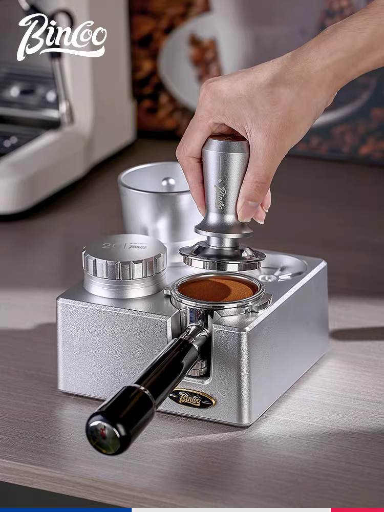 Bộ dụng cụ pha cà phê Bincoo gồm đế tamper, máy pha cà phê, dụng cụ phân phối 51/58mm, bộ dụng cụ cà phê ba món