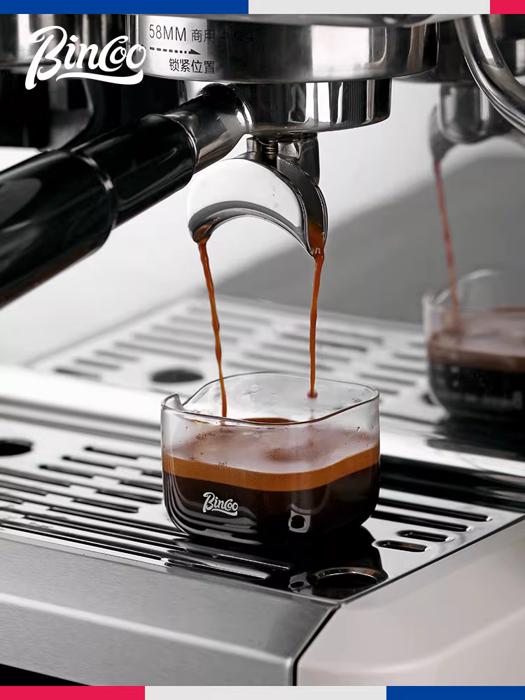 Cốc đong sữa cà phê Bincoo, cốc đong chất lỏng bằng thủy tinh, cốc đong có vạch chia, cốc thủy tinh, cốc ounce, cốc miệng nhỏ, cốc cà phê espresso