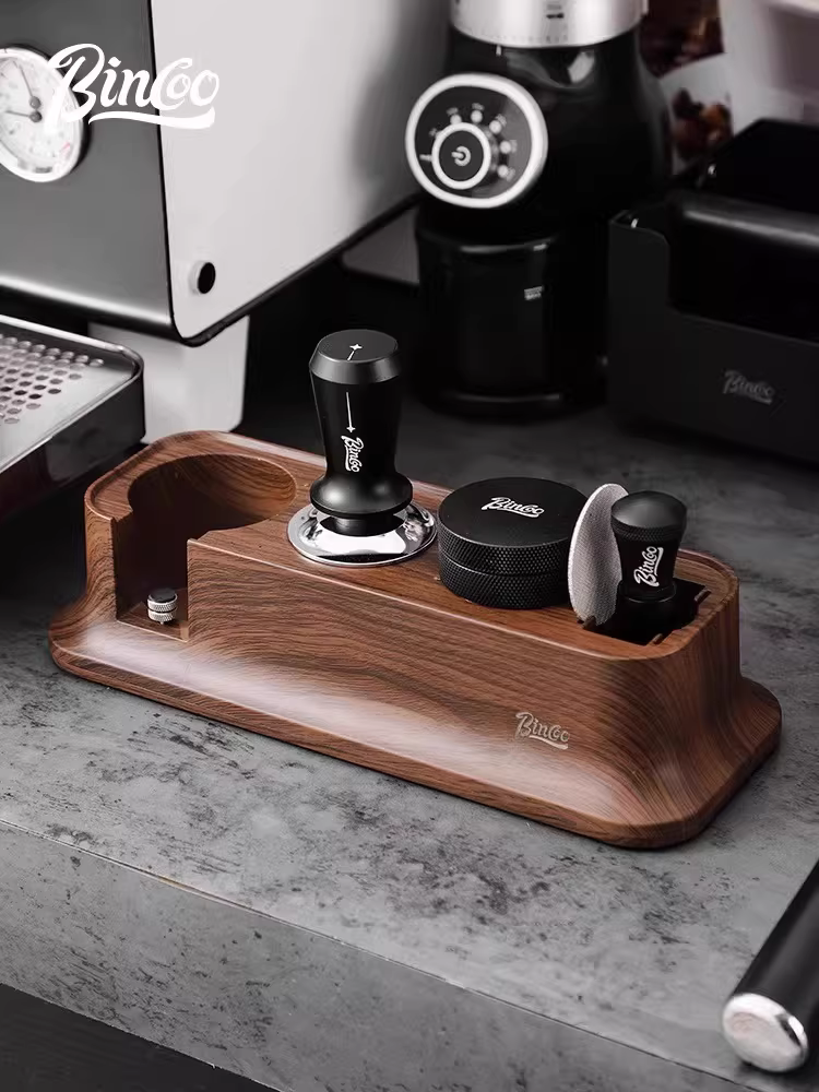 Bộ dụng cụ pha cà phê Bincoo gồm đế đỡ, dụng cụ tán bột cà phê đa năng, bộ ba món, đế để đồ trên quầy bar