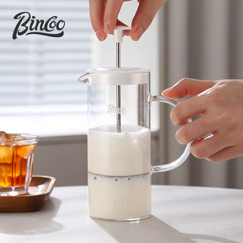 Bình pha cà phê kiểu Pháp Bincoo, máy đánh bọt sữa gia dụng, bình pha cà phê thủ công, bộ lọc, máy đánh bọt sữa