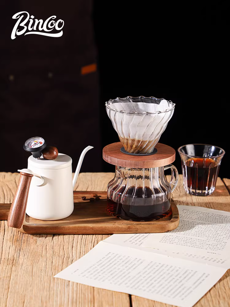 Bộ dụng cụ pha cà phê thủ công Bincoo Glass Sharing Pot, cốc lọc cà phê, dụng cụ pha cà phê tại nhà, bình lọc cà phê