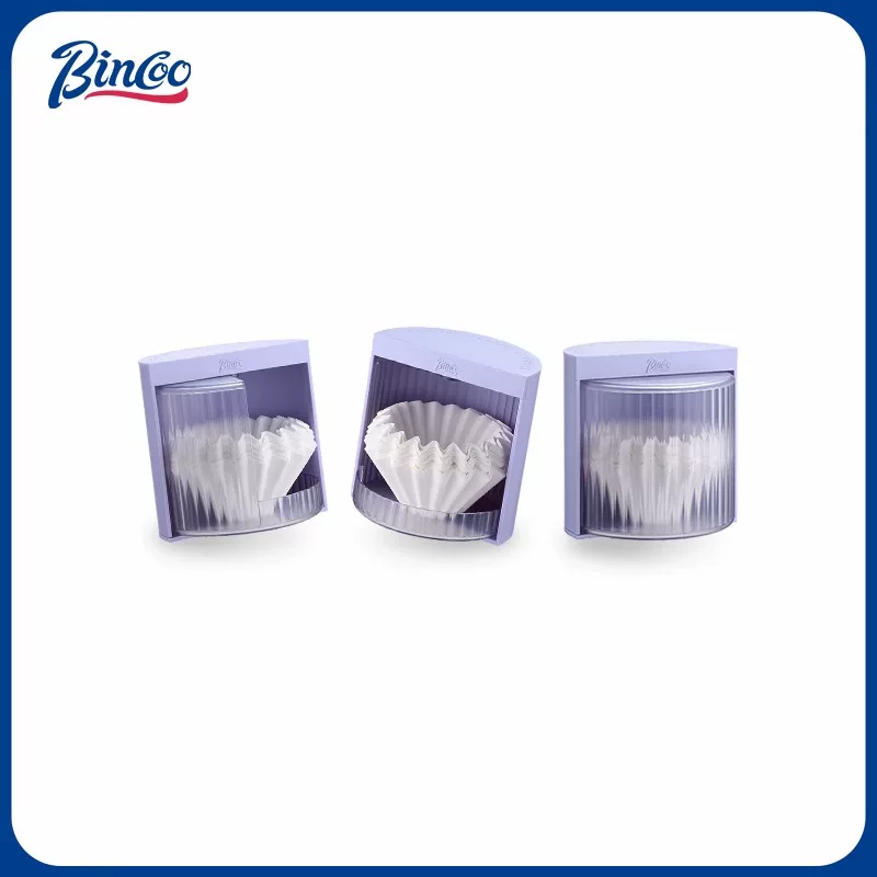 Hộp đựng giấy lọc cà phê thủ công Bincoo, phụ kiện gia dụng, hộp giấy lọc hình bát, hộp đựng bánh, hộp chống bụi 155/188
