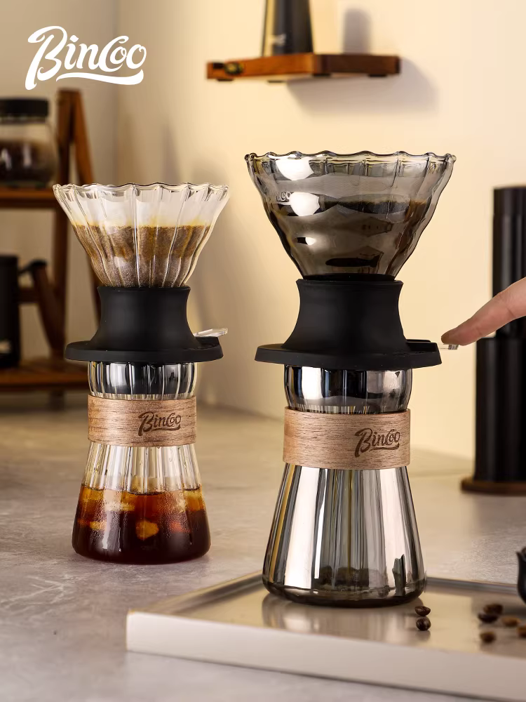 Cốc pha cà phê thông minh Bincoo, cốc lọc cà phê thủ công, bình pha cà phê lạnh, bộ lọc, bình pha cà phê nhỏ giọt gia dụng, bình chia sẻ cà phê