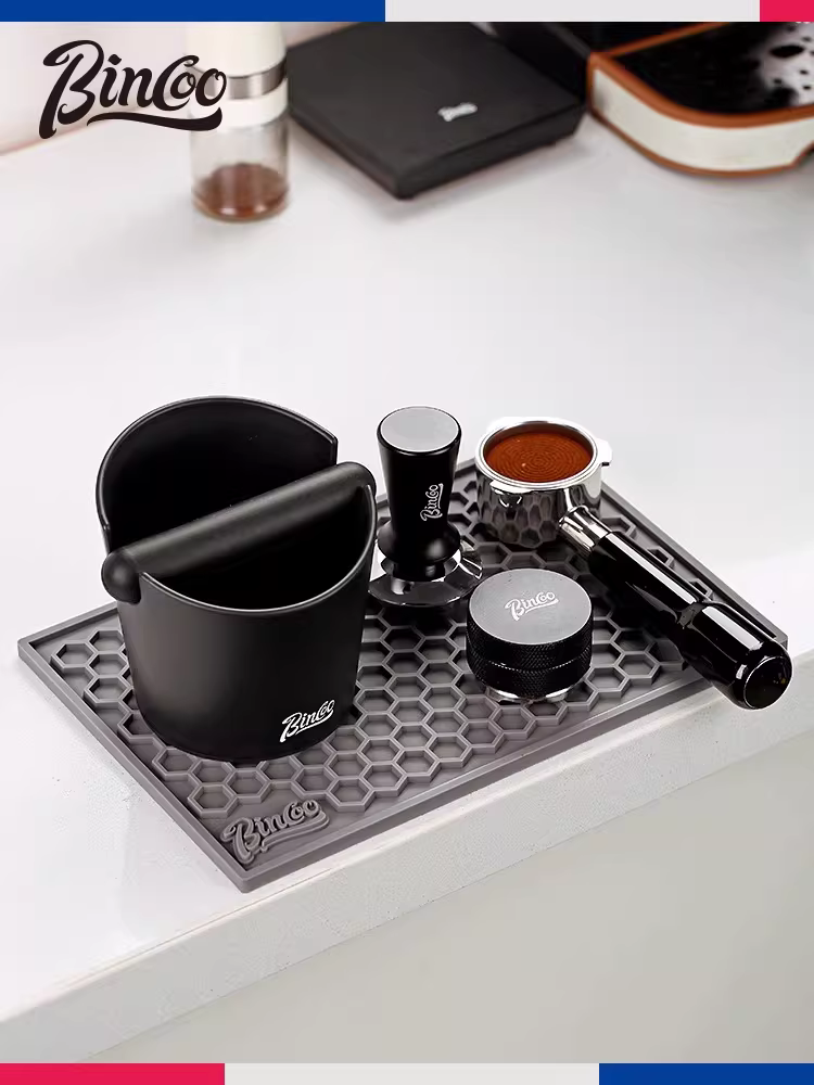 Tấm lót đa năng cho quầy bar cà phê Bincoo, dụng cụ phân phối bột, hộp đựng bã cà phê, thảm đựng phụ kiện máy pha cà phê