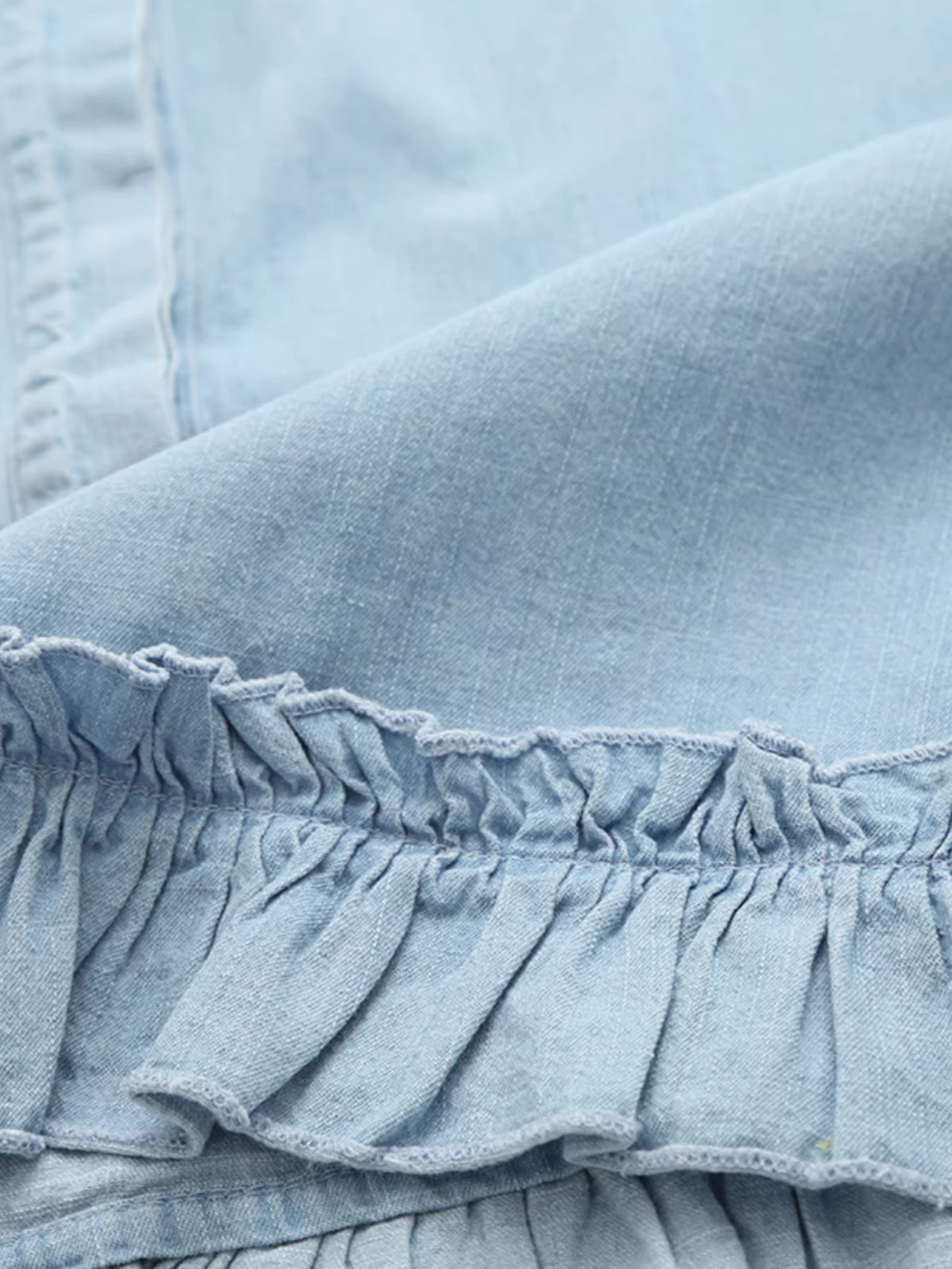 Áo sơ mi nữ Dream Box 2024 kiểu mới, chất liệu mềm mại, màu trơn, tay dài, thiết kế xếp ly, đa năng, dáng rộng, chất liệu denim.