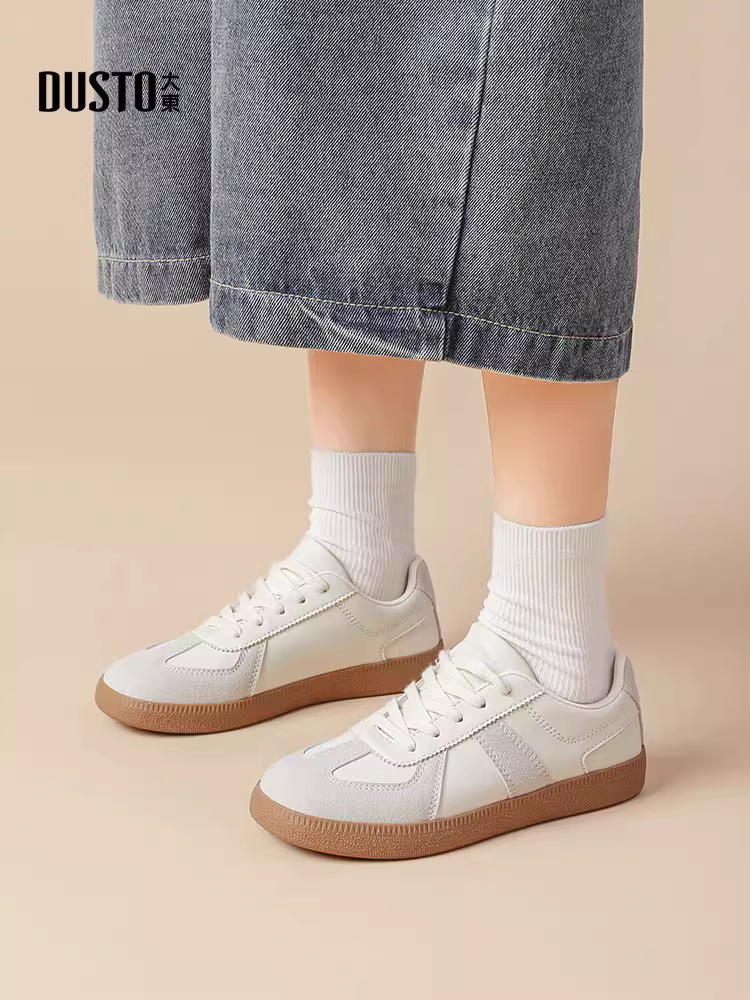 Giày nữ Dadong Dexun 2025 mẫu mới thu đông siêu hot, giày bệt, giày trắng nữ, giày thể thao thường ngày