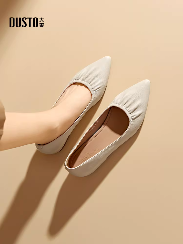 Giày nữ mũi nhọn kiểu mới thu 2025, giày tăng chiều cao cho nữ, giày công sở đế mềm êm ái đi làm