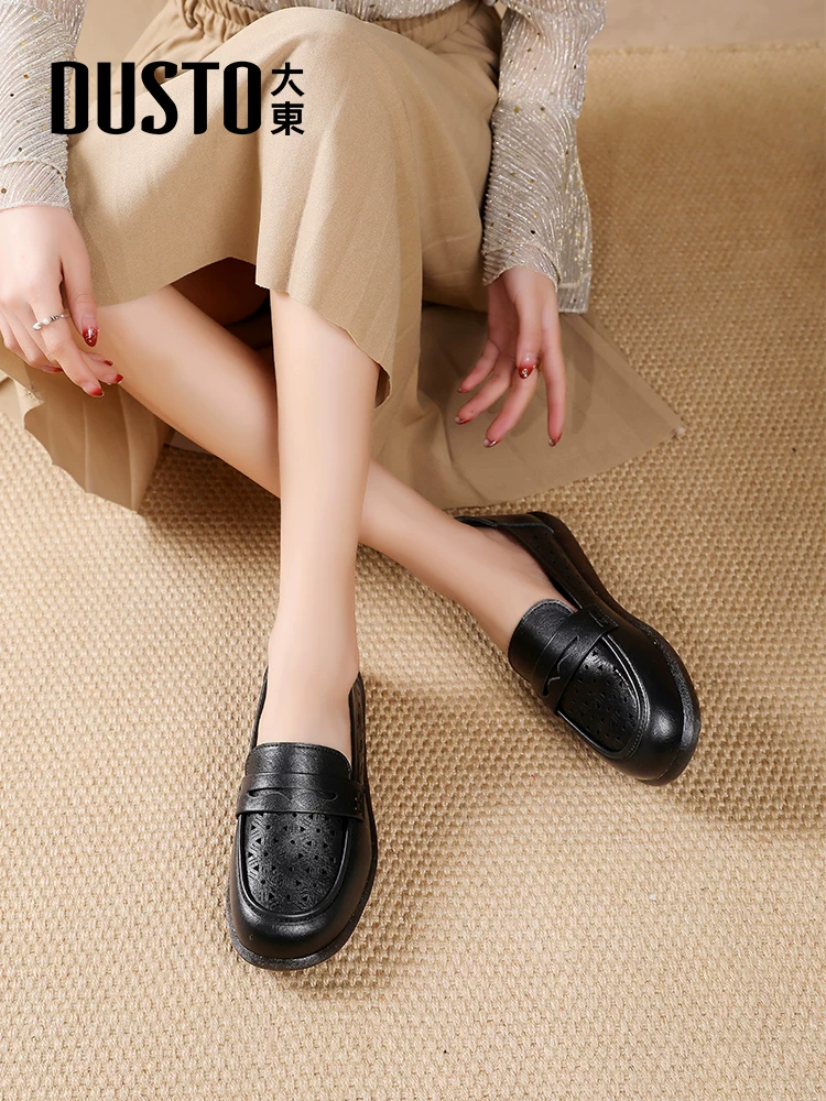 Giày bệt nữ mùa thu 2025, giày đế dày chống trơn mới dành cho mẹ, thoải mái và không gây mỏi cho phụ nữ trung niên và người già, thích hợp phối cùng váy.