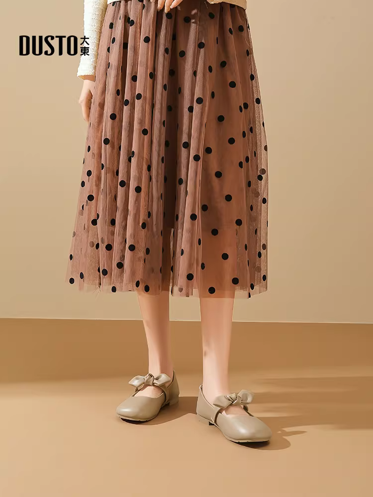 Giày bệt mềm đế mềm Dadong dành cho nữ, kiểu dáng thu mới 2025, phối chân váy, giày dự tiệc, kiểu Pháp mũi tròn, giày Mary Jane nữ