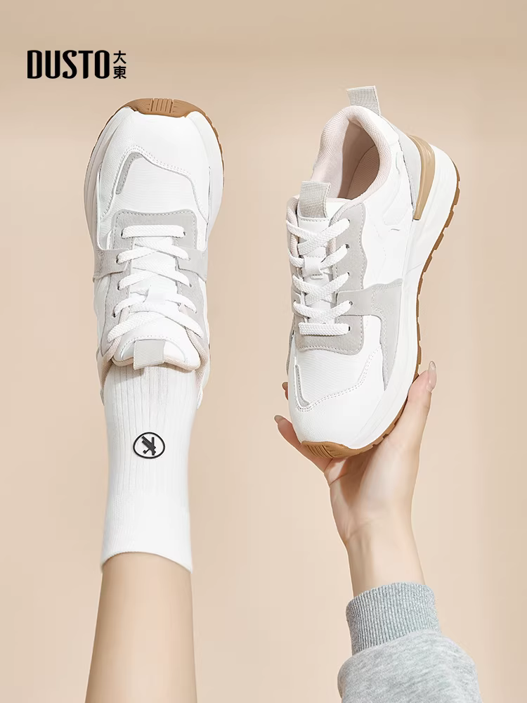 Giày thể thao nhẹ Dadong dành cho nữ 2025, giày thu đông mới, giày nữ đa năng, giày thể thao đế dày phong cách Forrest Gump dành cho nữ