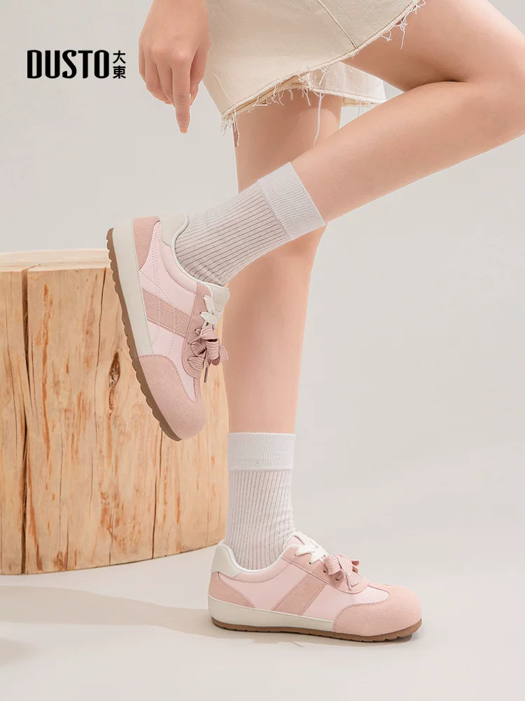 Giày tập luyện đế dày Dadong dành cho nữ, giày dopamine đế bằng mùa thu đông 2025 mới, giày Forrest Gump, giày thể thao thường ngày.
