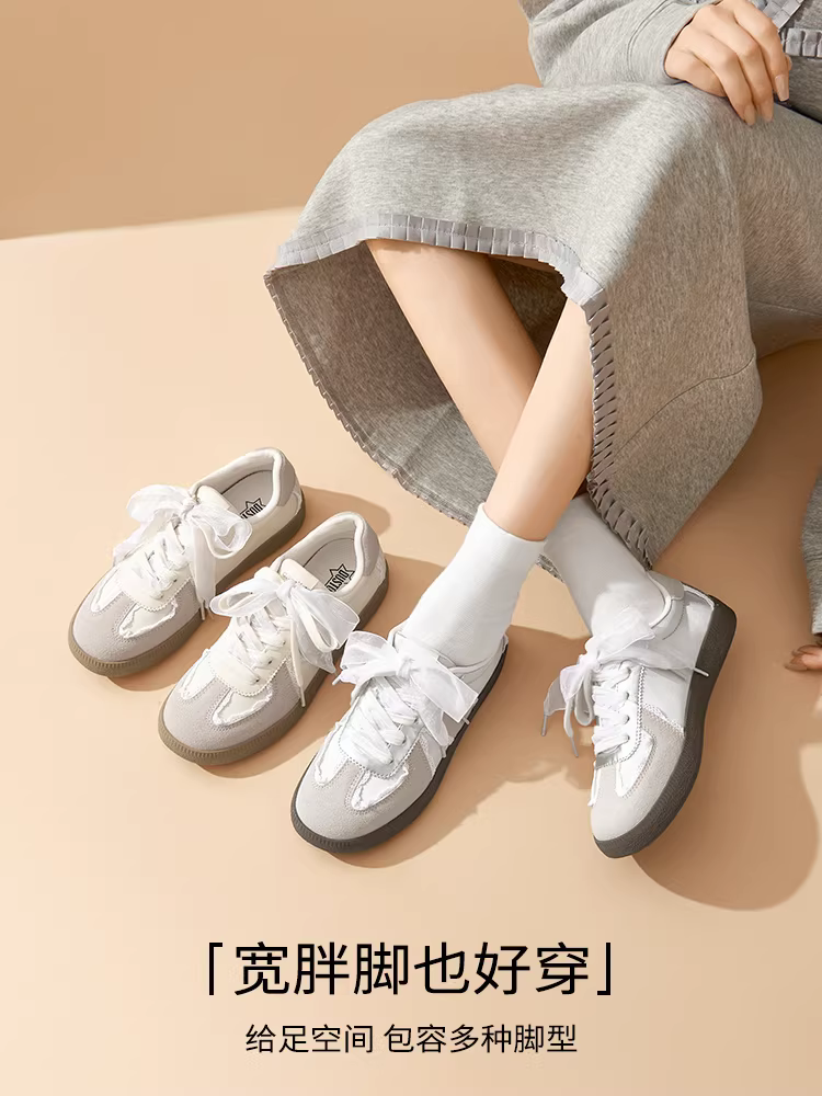 Giày tập ballet Dadong dành cho nữ 2025, mẫu mới thu đông, giày rất thời trang, giày thể thao đế bằng, giày sneaker nữ cá tính.