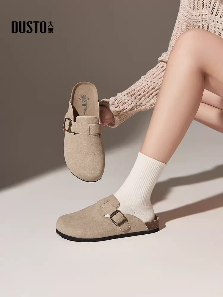 Giày clog nữ đi ngoài trời, kiểu mới hè 2025, kiểu Birkenstock đế dày siêu hot, giày lười dễ mang.