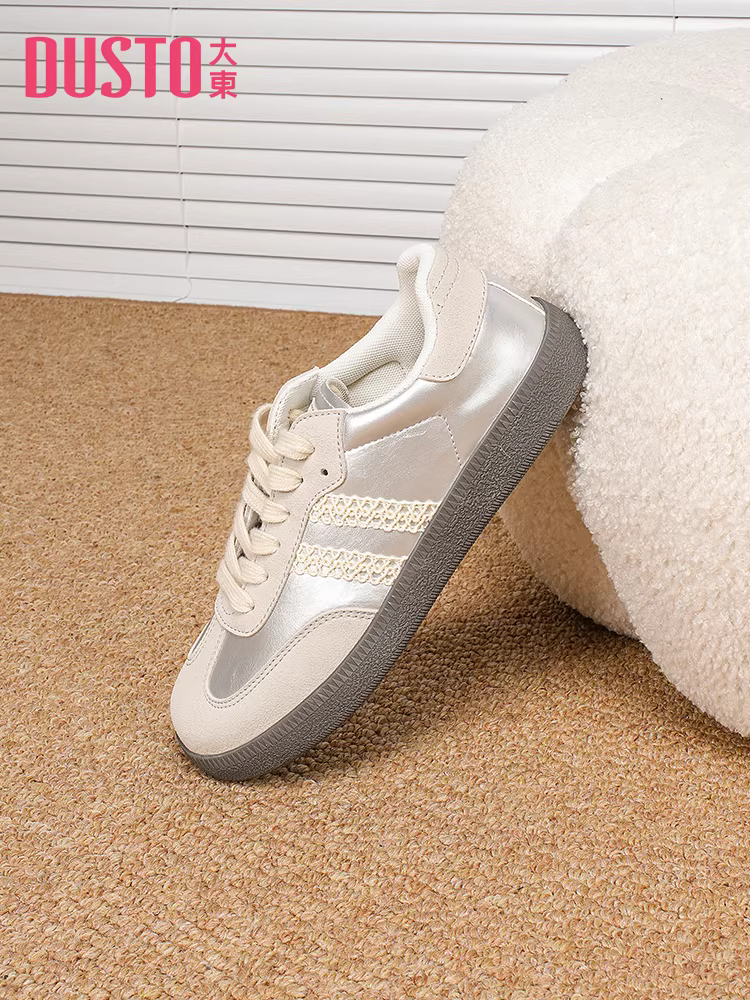 Giày tập luyện đế bằng bạc Dadong của Đức dành cho nữ 2025 giày mới mùa thu đông giày thể thao thông thường nhẹ nhàng giày thể thao giày Agan