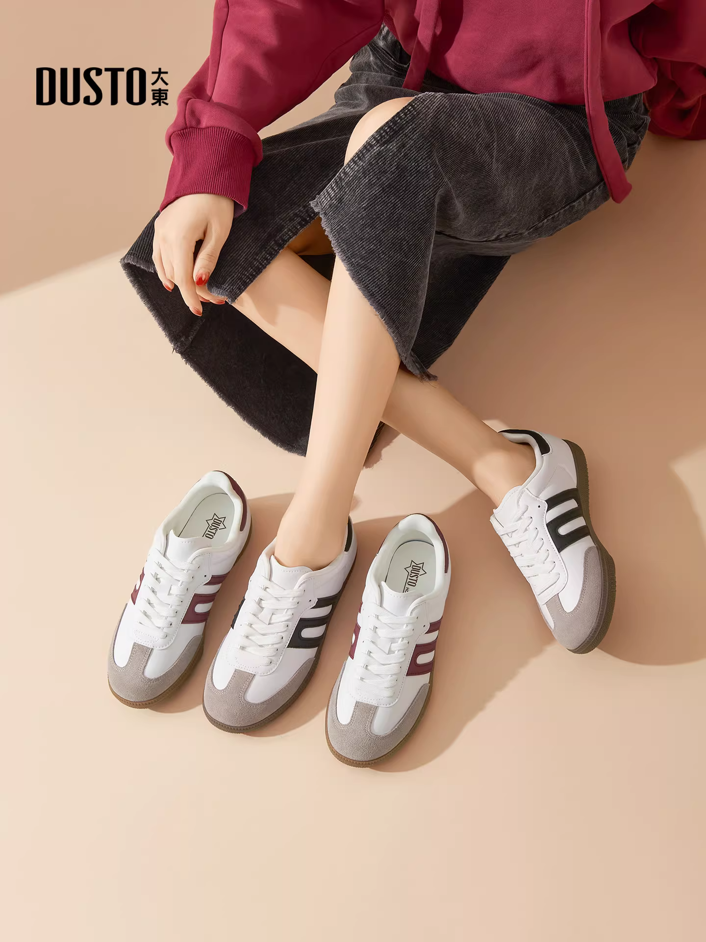 Giày thể thao nữ Dadong thời trang, mẫu thu đông 2025 mới, phù hợp phối với quần ống rộng, giày thể thao nữ cá tính.