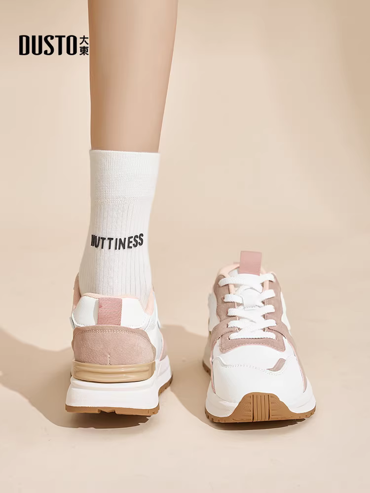 Giày thể thao nhẹ Dadong dành cho nữ 2025, giày thu đông mới, giày nữ đa năng, giày thể thao đế dày phong cách Forrest Gump dành cho nữ